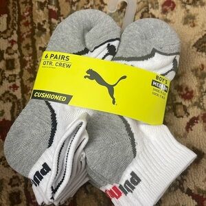 Puma 6 pairs medium boys socks